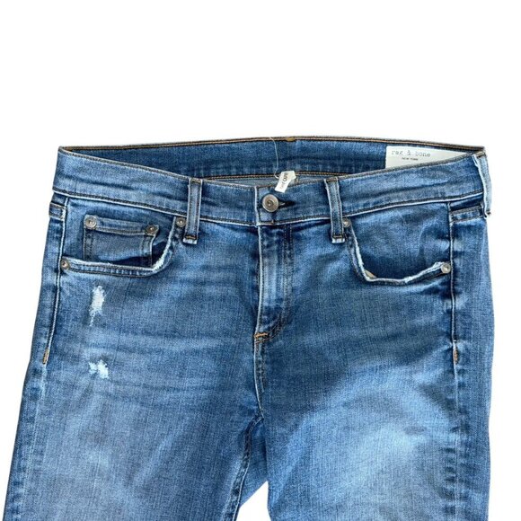 Rag & Bone Dre Capri Distressed Raw Hem Womens Jeans Size 27 - Picture 2 of 7